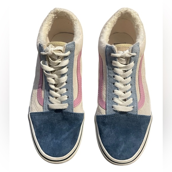 Vans Old Skool Stackform Pig Suede Leather/Sherpa Platform Women's Limited Ed - Picture 3 of 5